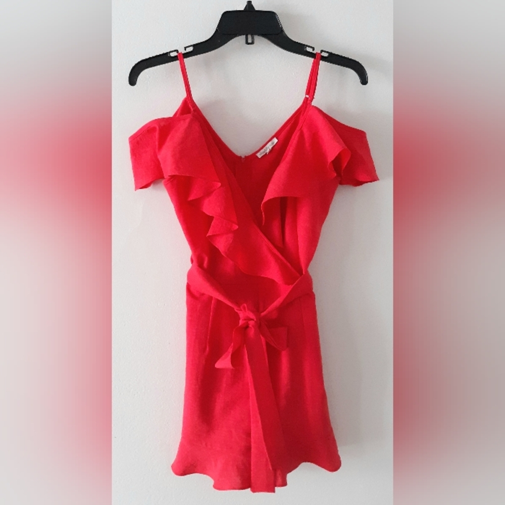 Charlotte Russe Red Ruffle Romper - Picture 2 of 6